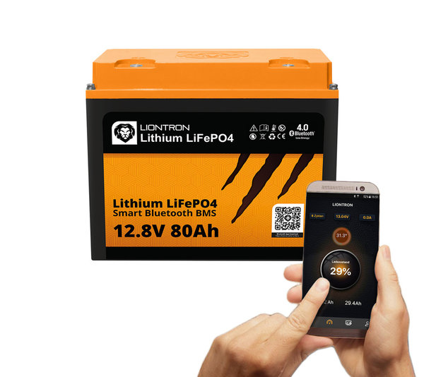 LIONTRON® LiFePO4 12,8V 80Ah LX Smart BMS mit Bluetooth
