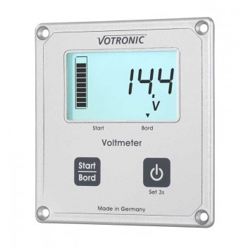 Votronic®1256 LCD-Voltmeter S für SR u. MPP Laderegler