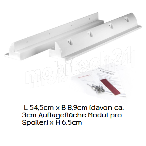 Offgridtec®Haltespoiler Set 54,5cm Solarmodulhalterung ABS Kunststoff, weiß