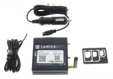 CamperNet® Lite Internetantenne WiFi LTE Single-​SIM + Dachfinne  Antenne Kabelausgang nach unten