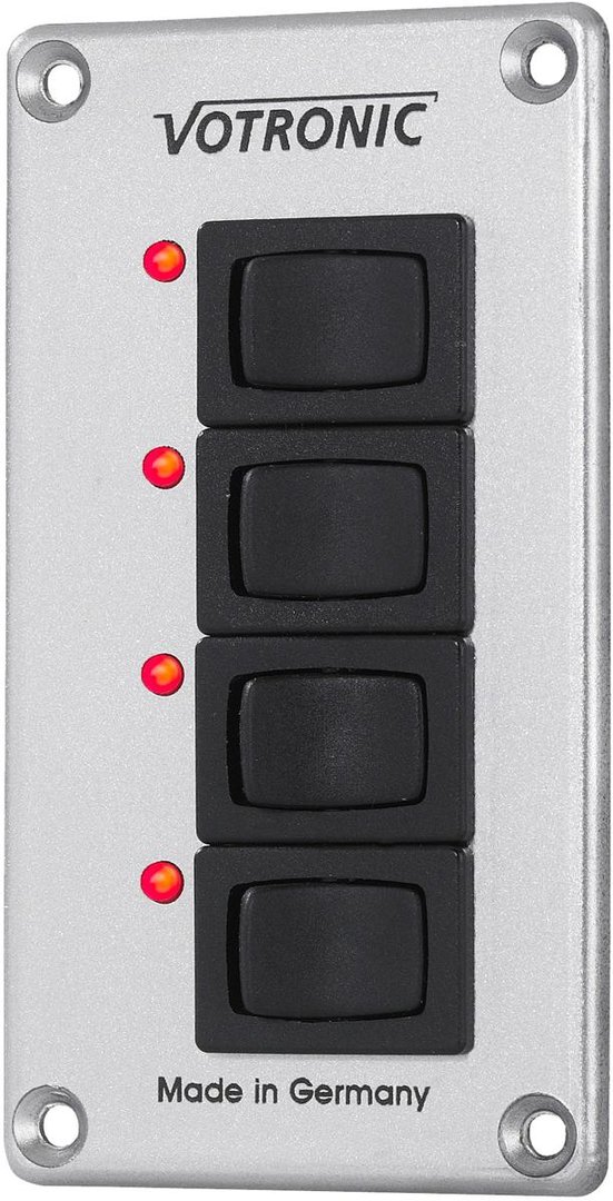 Votronic®1287 Schalter-Panel 4 S 8A EIN/Aus mit LED Control