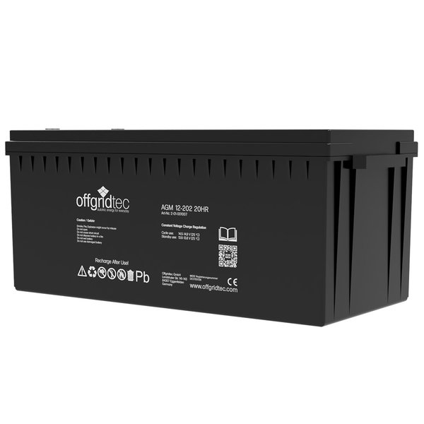 Offgridtec® AGM 234Ah 20HR 12V - Solar Batterie Akku Extrem zyklenfest